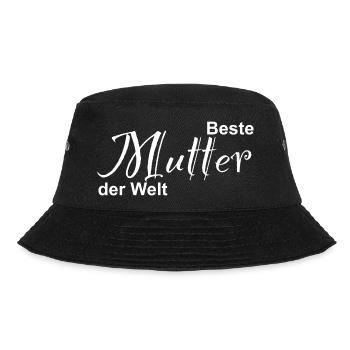 Beste Mutter der Welt - Bucket Hat - Schwarz - Vorne - Lela (165cm)