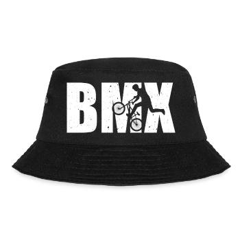 BMX Kinder Jungen Mädchen - Bucket Hat - Schwarz - Vorne - Lela (165cm)