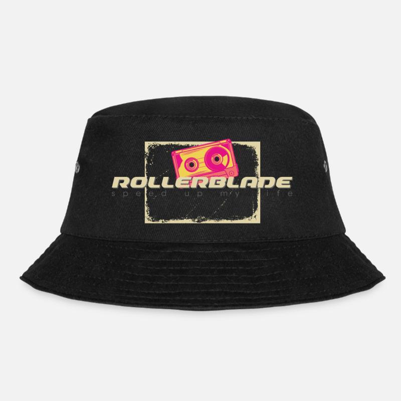 80s Tape Rollerblader - Bucket Hat - black