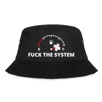 Rebel Gauge Anti-System Print - Bucket Hat - black - Front - Lela (165cm)