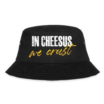 in cheesus we crust Design for a cheese lover - Bucket Hat - black - Front - Lela (165cm)