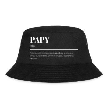Papy: Définition Drôle - Cadeau Parfait - Bob - noir - Devant - Lela (165cm)