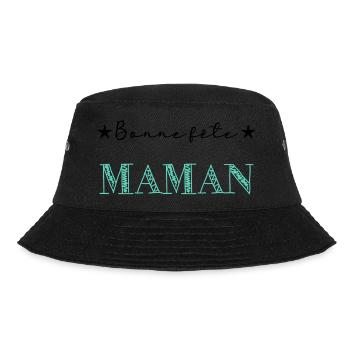 FÊTE DES MÈRES. BONNE FÊTE MAMAN. MAMAN. FÊTE - Bob - noir - Devant - Lela (165cm)