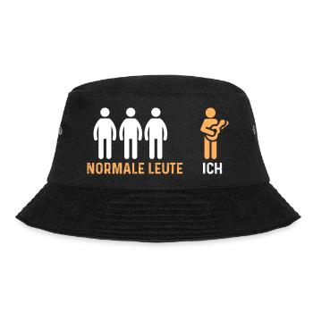 Gitarre Musiker Musikinstrument Ukulele - Bucket Hat - Schwarz - Vorne - Lela (165cm)