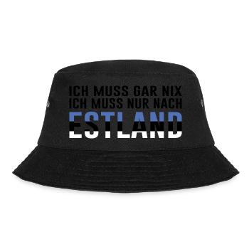 Estland Spruch Geschenkidee - Bucket Hat - Schwarz - Vorne - Lela (165cm)