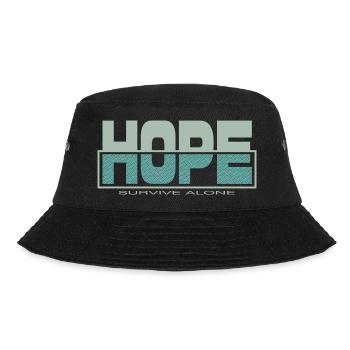 HOPE überleben allein - Bucket Hat - Schwarz - Vorne - Lela (165cm)