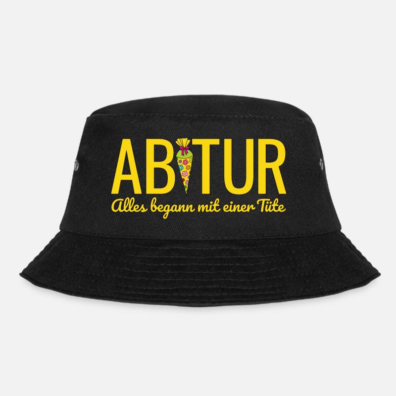 Abi 2026 Alles begann mit einer Tüte Abitur 2026 - Bucket Hat - Schwarz
