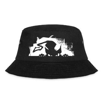 Katze Katzen Böse Mieze Kater - Bucket Hat - Schwarz - Vorne - Lela (165cm)