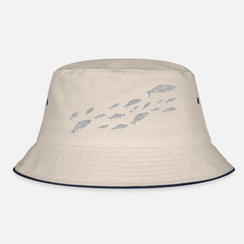 Silver Sardine Fish Bucket Hat