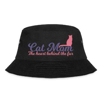 Cat Mom - Bucket Hat - black - Front - Lela (165cm)
