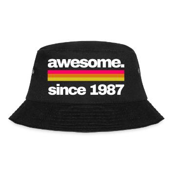 awesome since 1987 - Bucket Hat - Schwarz - Vorne - Lela (165cm)