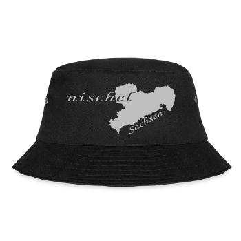 Nischel - Kopf - Däähds - Sächsisch - Dialekt - Bucket Hat - Schwarz - Vorne - Lela (165cm)
