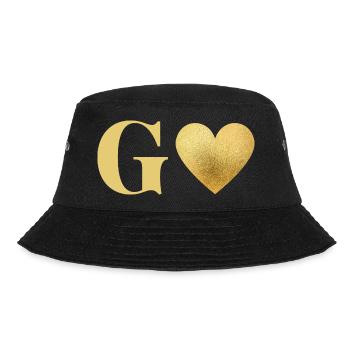 Letter g golden heart - Bucket Hat - black - Front - Lela (165cm)