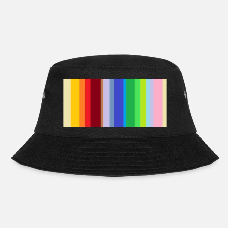 Strichcode: divers - Bucket Hat - Schwarz
