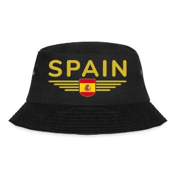 Ich liebe Spanien, Design T-Shirt Outfit - Bucket Hat - Schwarz - Vorne - Lela (165cm)