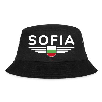 Sofia Design – Stolz auf Bulgariens Hauptstadt - Bucket Hat - Schwarz - Vorne - Lela (165cm)