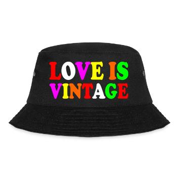 Love is vintage - Bucket Hat - Schwarz - Vorne - Lela (165cm)