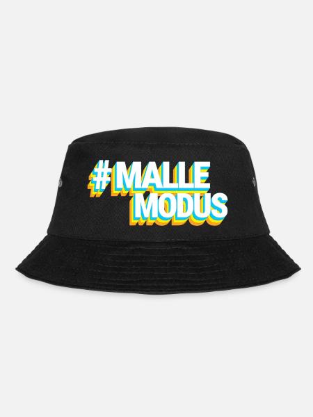 #MALLEMODUS Blau/Orange - Bucket Hat - Schwarz