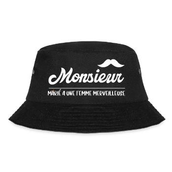Herr Verheiratet Passendes Liebespaar Ehe - Bucket Hat - Schwarz - Vorne - Lela (165cm)