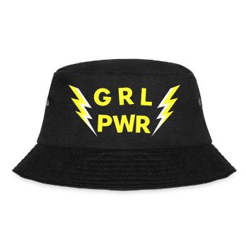 Girl Power - GRL PWR - Lucky Charm for Girls - Bucket Hat - black - Front - Lela (165cm)