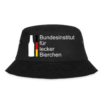 Bundesinstitut für Lecker Bierchen - Bucket Hat - Schwarz - Vorne - Lela (165cm)