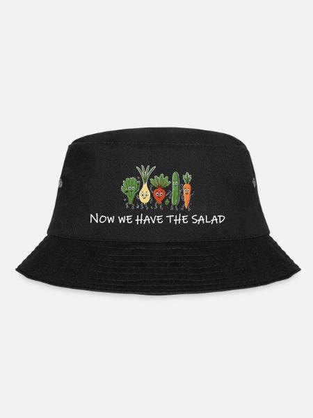 Now We Have the Salad – Lustiger Denglisch Spruch - Bucket Hat - Schwarz