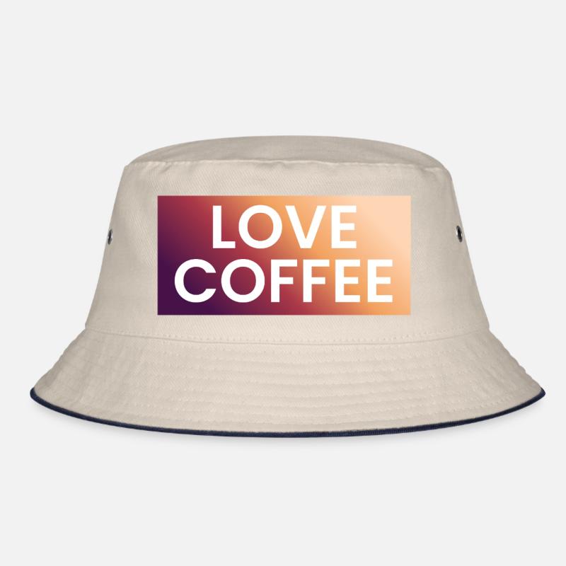 Kaffee Liebe im Farbverlauf Bucket Hat