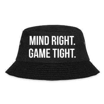 MIND RIGHT. GAME TIGHT. | Greyline Official - Bucket Hat - black - Front - Lela (165cm)