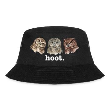 Eulen rufen lustig Eulenliebhaber lustig rufen - Bucket Hat - Schwarz - Vorne - Lela (165cm)