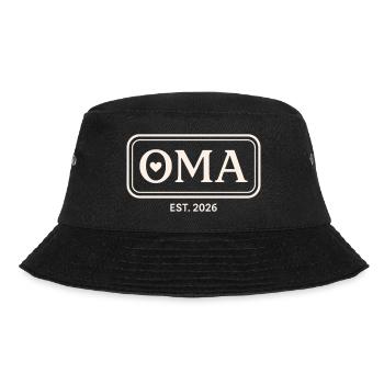 OMA EST. 2026 Proud Grandmother Announcement - Bucket Hat - black - Front - Lela (165cm)