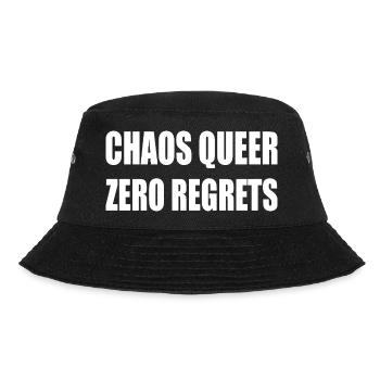 Chaos Queer Zero Reue - Bucket Hat - Schwarz - Vorne - Lela (165cm)