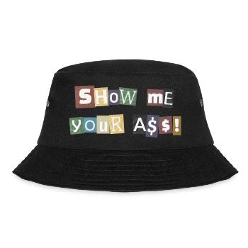 SYMA Letter Collage - Bucket Hat - Schwarz - Vorne - Lela (165cm)
