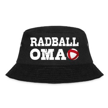 Radball, OMA, Radballer, Hallenradsport - Bucket Hat - Schwarz - Vorne - Lela (165cm)