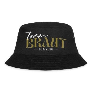 Junggesellinnenabschied 2026 Team Braut JGA Damen - Bucket Hat - Schwarz - Vorne - Lela (165cm)