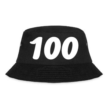 100. 100 JAHRE. 100-JÄHRIGES JUBILÄUM. GEBURTSTAG 100 - Bucket Hat - Schwarz - Vorne - Lela (165cm)