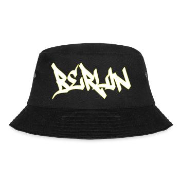 Berlin Graffiti Brown Schriftzug - Bucket Hat - Schwarz - Vorne - Lela (165cm)