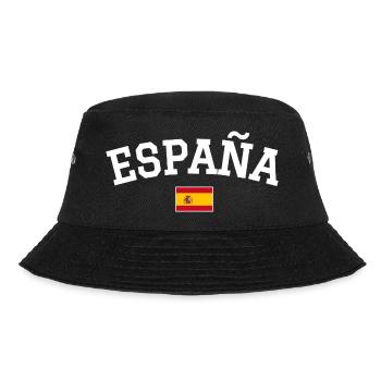 Spanien Flagge Design Weiss - Bucket Hat - Schwarz - Vorne - Lela (165cm)