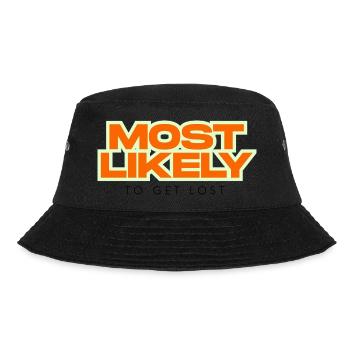 Am wahrscheinlichsten sich verlaufen – lustiger Familienurlaub - Bucket Hat - Schwarz - Vorne - Lela (165cm)