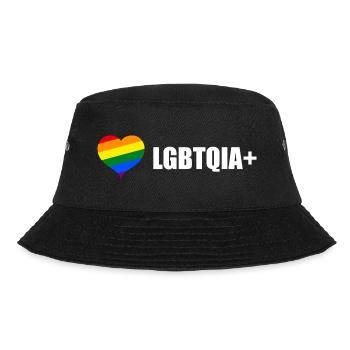 LGBTQIA+ Regenbogen - Bucket Hat - Schwarz - Vorne - Lela (165cm)