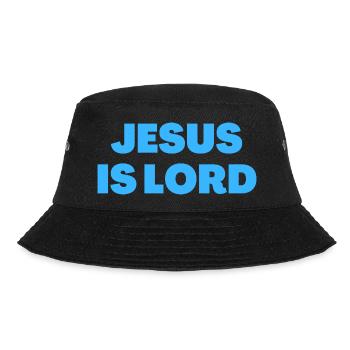 Jesus ist Herr - Christliche Zitate - Bucket Hat - Schwarz - Vorne - Lela (165cm)