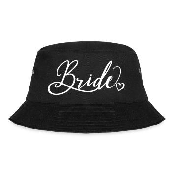 Braut Matching Paar Verlobung Hochzeit Flitterwochen - Bucket Hat - Schwarz - Vorne - Lela (165cm)