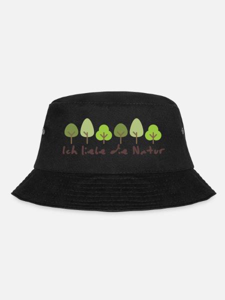 Naturliebe Ich liebe die Natur Geschenk Leben Bio - Bucket Hat - Schwarz