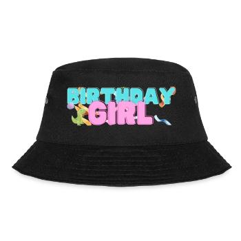 Dinosaurier Geburtstagskind - Bucket Hat - Schwarz - Vorne - Lela (165cm)