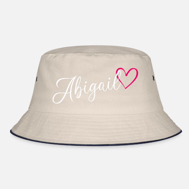 Abigail Name Vorname Herz Pink Bucket Hat