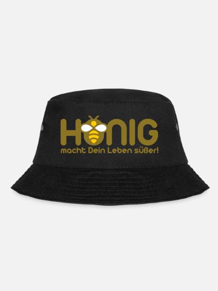 Honig macht Dein Leben süßer - Bucket Hat - Schwarz