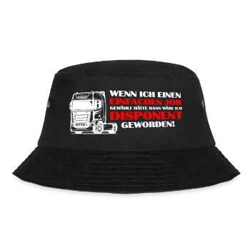 LKW Fahrer lustiger Disponent Spruch - Job - Bucket Hat - Schwarz - Vorne - Lela (165cm)