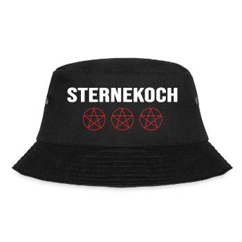 Hobbykoch Sternekoch Pentagram Kochbuch Küchenchef - Bucket Hat - Schwarz - Vorne - Lela (165cm)
