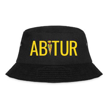 Abitur Schultüte Gymnasium Tüte Zuckertüte Abi - Bucket Hat - Schwarz - Vorne - Lela (165cm)