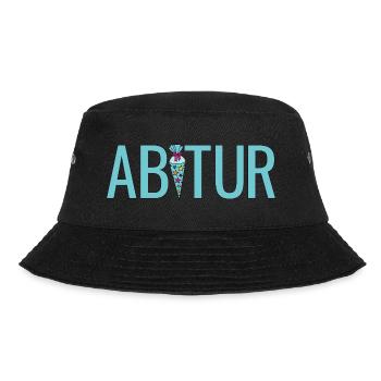 Abitur Schultüte Gymnasium Tüte Zuckertüte Abi - Bucket Hat - Schwarz - Vorne - Lela (165cm)