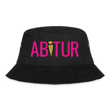 Abi Schultüte Gymnasium Tüte Zuckertüte Abitur - Bucket Hat - Schwarz - Vorne - Lela (165cm)